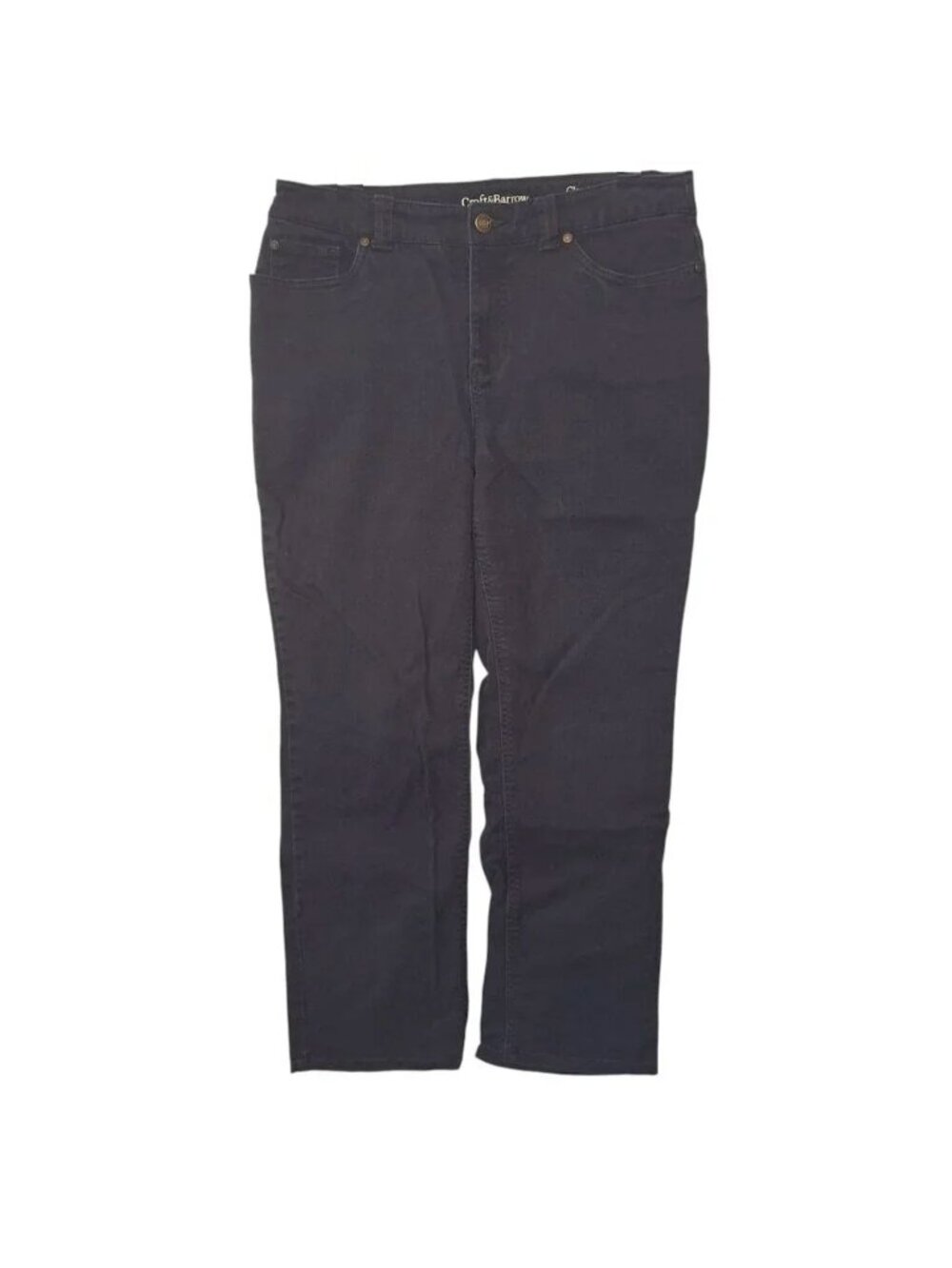 Croft & Barrow Dark Indigo Straight Leg Jeans 12 Short 26" Inseam